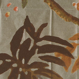 Burnt Sienna Pleated Origami Botanical Wallpaper. Free Shipping!